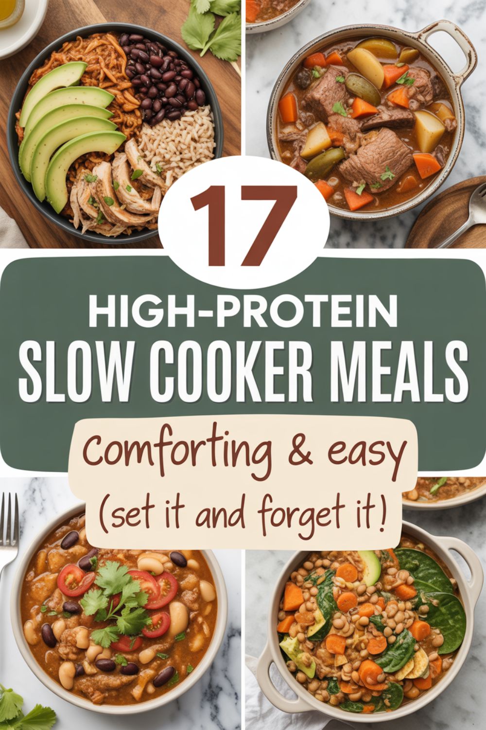 17 High Protein Slow Cooker Meals