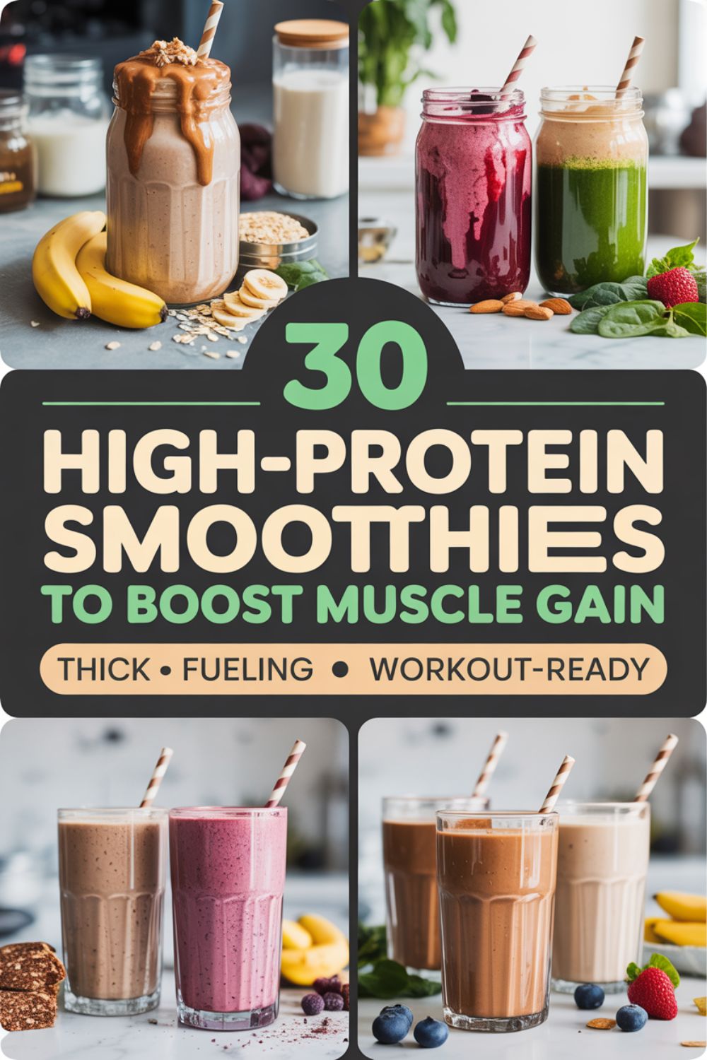 30 High Protein Smoothies to Boost Muscle Gain