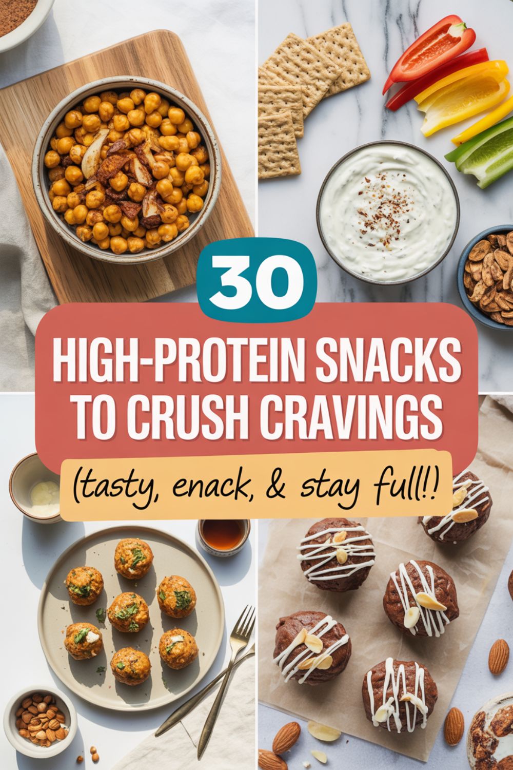 30 High Protein Snacks to Crush Cravings